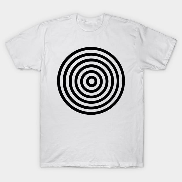 Black Transparent Circles T-Shirt by XTUnknown